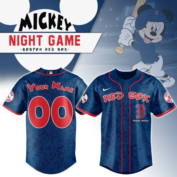 Boston Red Sox x Mickey Mouse Baseball Jersey