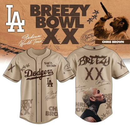 Chris Brown Breezy Bowl XX World Tour 2025 Jersey Editions Limited Brown