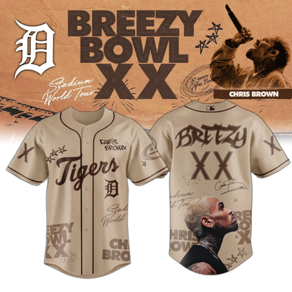 Chris Brown Breezy Bowl XX World Tour 2025 Jersey Editions Limited Brown