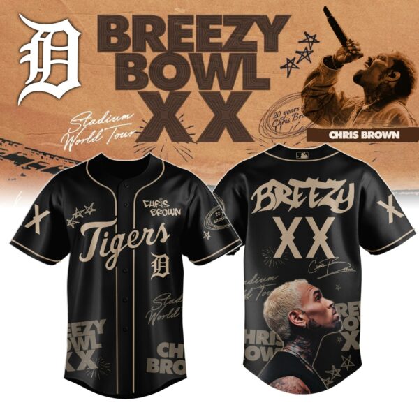Chris Brown Breezy Bowl XX World Tour 2025 Jersey Editions Limited Black