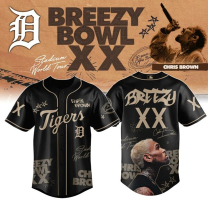 Chris Brown Breezy Bowl XX World Tour 2025 Jersey Editions Limited Black