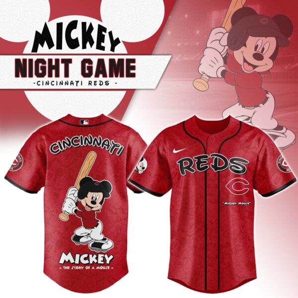 Cincinnati Reds x Mickey Mouse Baseball Jersey