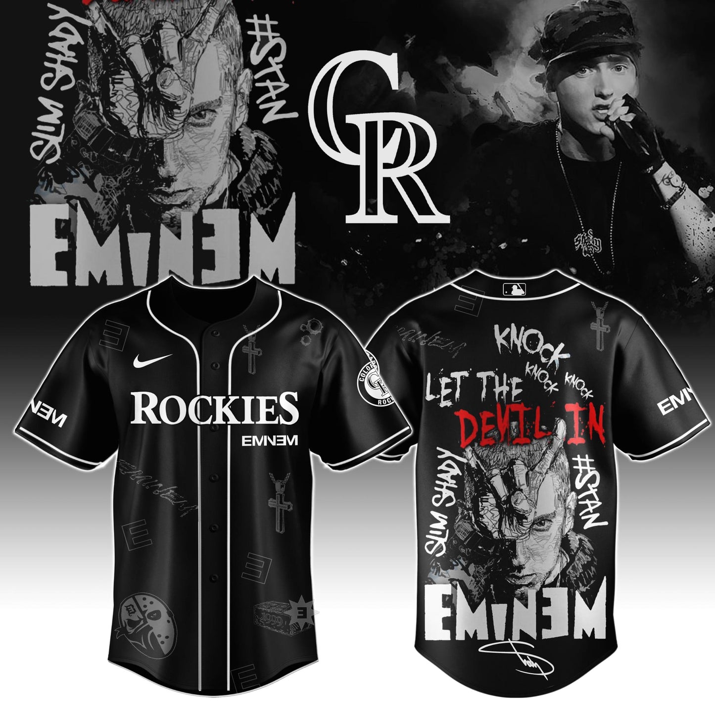 C Rockies x Eminem STANS' TO LAUNCH IN THEATRES WORLDWIDE 2025 Jersey Editions Limited +Selling Out Fast