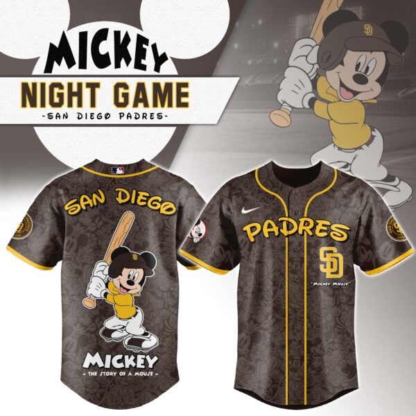 San Diego Padres x Mickey Mouse Baseball Jersey