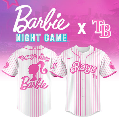 .    Tampa   Bay Rays MLB x Barbie Night Game Limited Edition Jersey 2025 v1