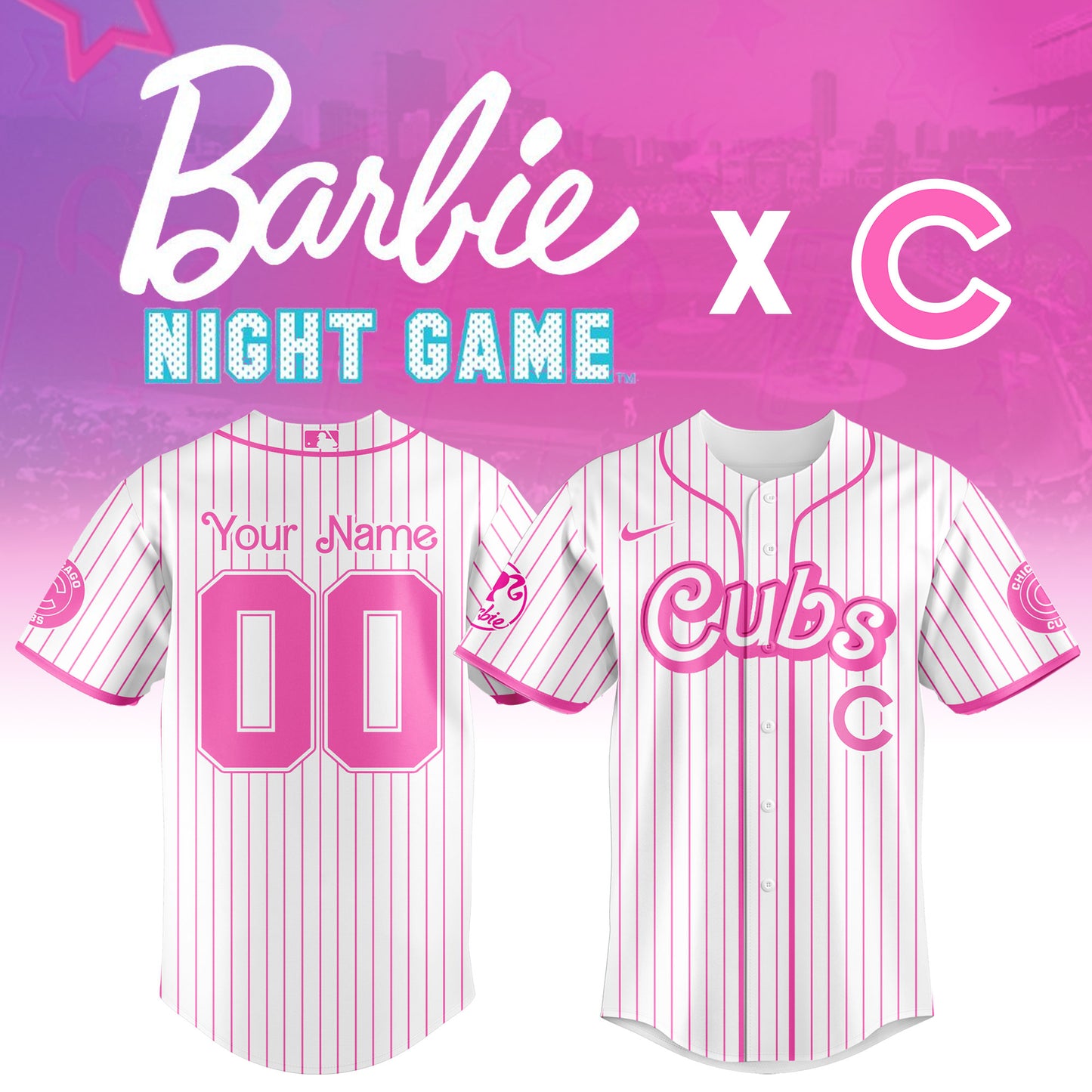 .    Chicago  Cubs MLB x Barbie Night Game Limited Edition Jersey 2025 v2