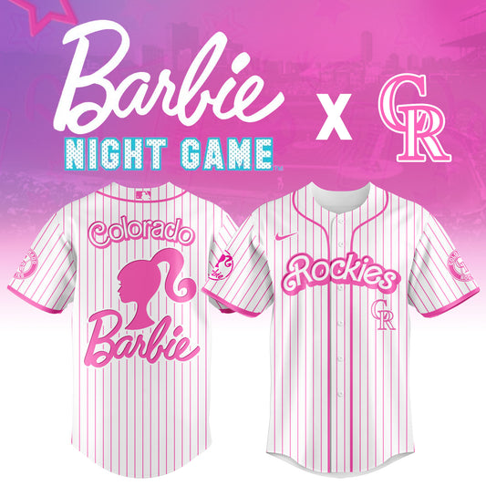 .    Colorado   Rockies MLB x Barbie Night Game Limited Edition Jersey 2025 v1