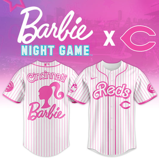 .    Cincinnati   Reds MLB x Barbie Night Game Limited Edition Jersey 2025 v1