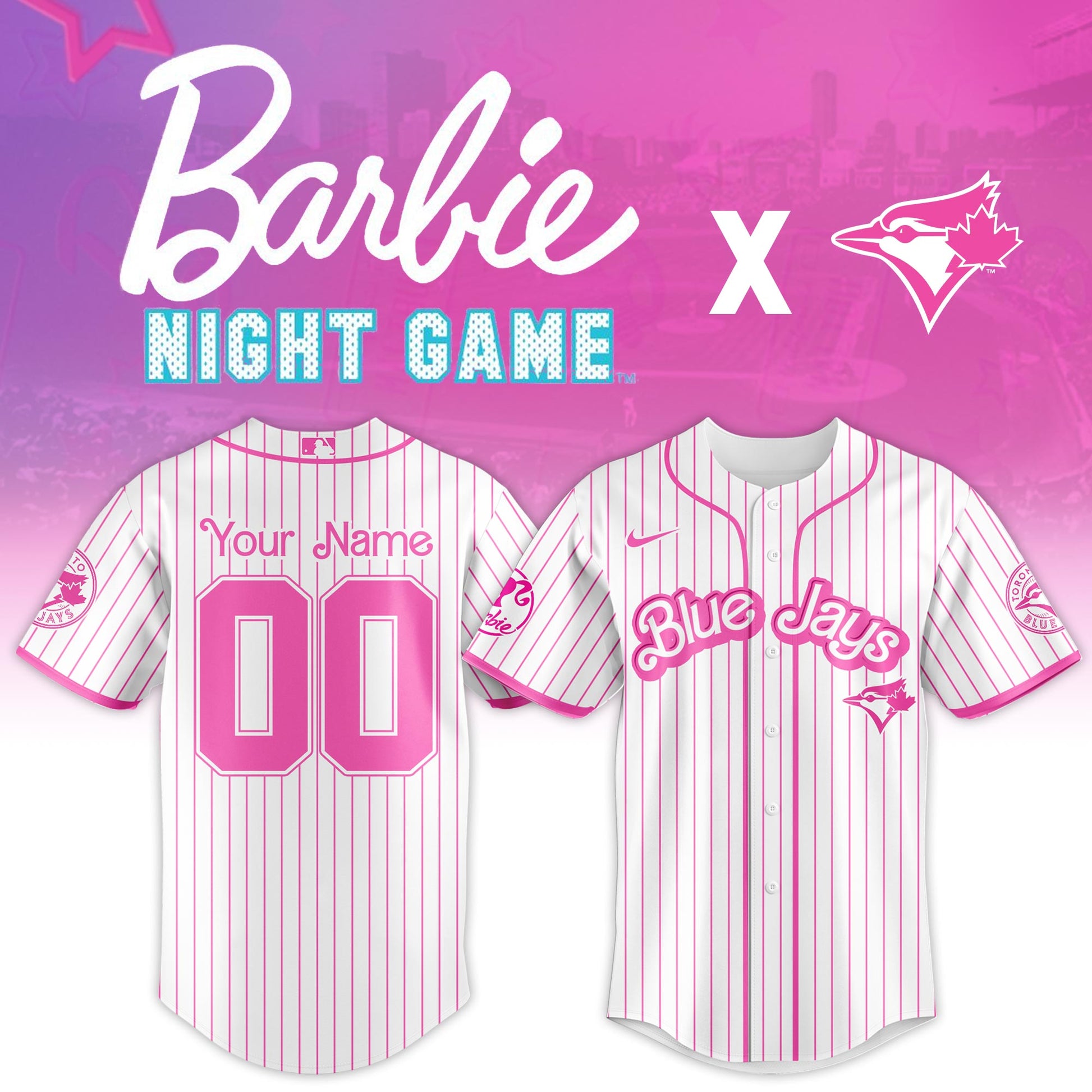 .    Toronto  Blue Jays MLB x Barbie Night Game Limited Edition Jersey 2025 v2