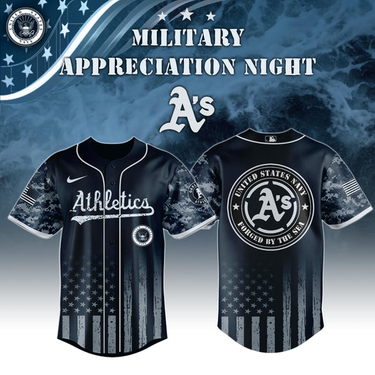 _Athletics MLB x Navy Military Appreciation Night Jersey Editions Limited 2025 V5