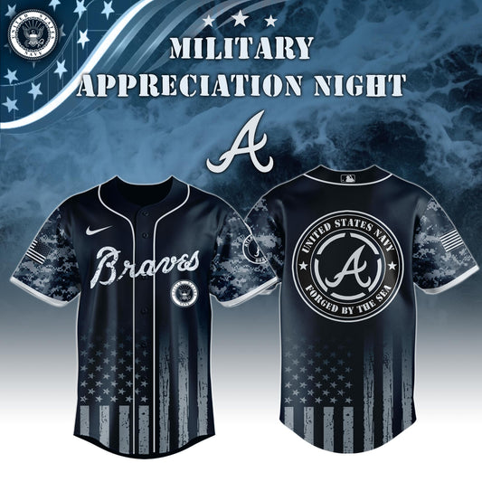 _Atlanta Braves MLB x Navy Military Appreciation Night Jersey Editions Limited 2025 V5