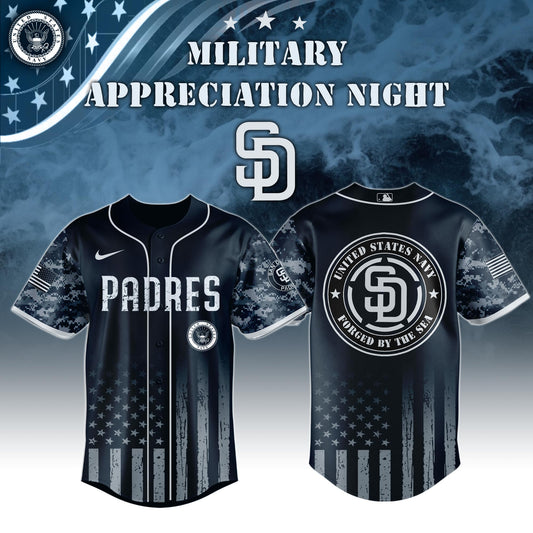 _San Diego Padres MLB x Navy Military Appreciation Night Jersey Editions Limited 2025 V5