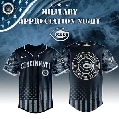 _Cincinnati Reds MLB x Navy Military Appreciation Night Jersey Editions Limited 2025 V5