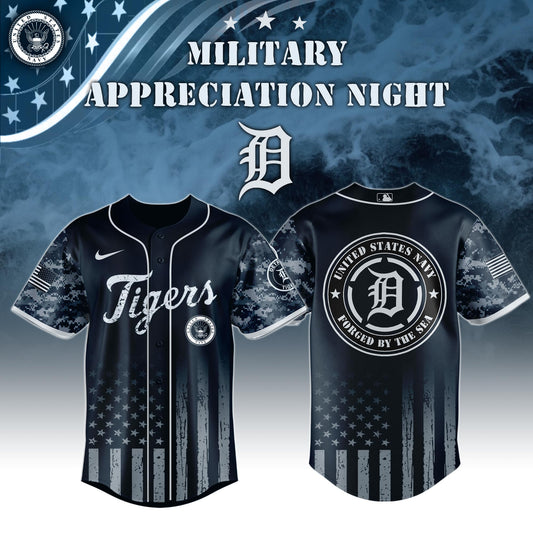 _Detroit Tigers MLB x Navy Military Appreciation Night Jersey Editions Limited 2025 V5