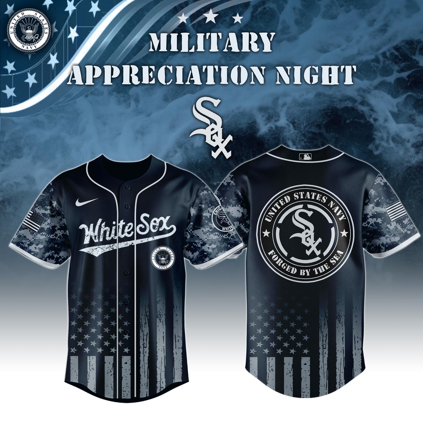 _Chicago White Sox MLB x Navy Military Appreciation Night Jersey Editions Limited 2025 V5