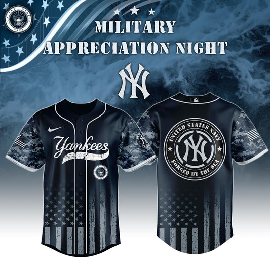 _New York Yankees MLB x Navy Military Appreciation Night Jersey Editions Limited 2025 V5