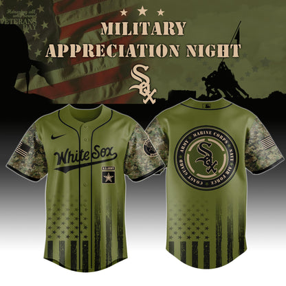 _Chicago White Sox MLB x Military Appreciation Night (Army, Navy, USAF, USMC, USCG) Jersey Editions Limited 2025 V2