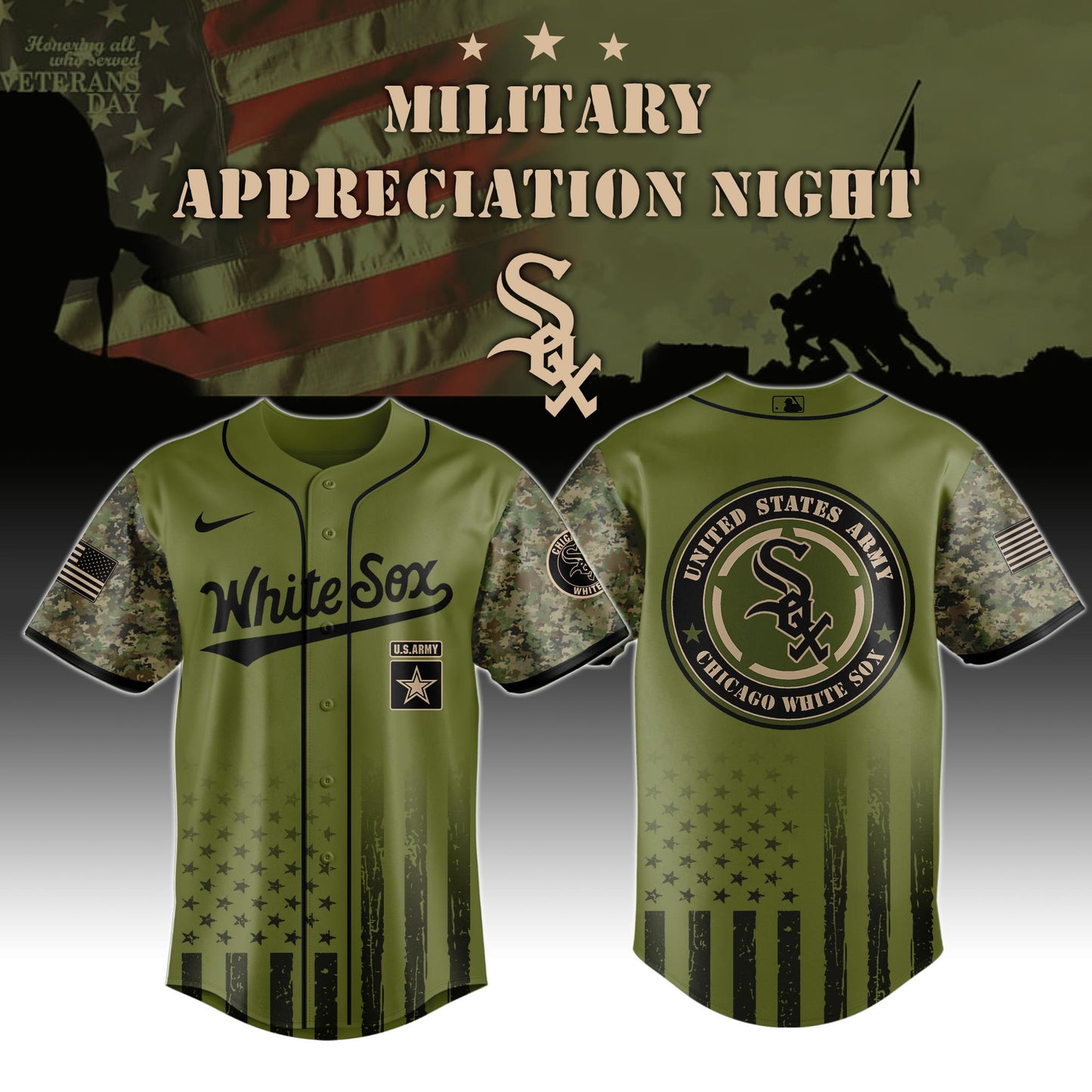 _Chicago White Sox MLB x Army Military Appreciation Night Jersey Editions Limited 2025