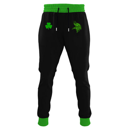 Premium Minnesota Vikings Merch - Minnesota Vikings Football x St.Patrick'Day Limited Edition Hoodie 2025 - Gear Up For Game Day