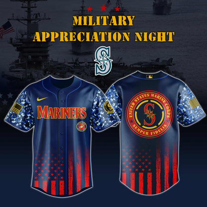 _Seattle Mariners MLB x Marine Corps Military Appreciation Night Jersey Editions Limited 2025 V3