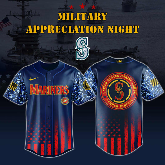 _Seattle Mariners MLB x Marine Corps Military Appreciation Night Jersey Editions Limited 2025 V3
