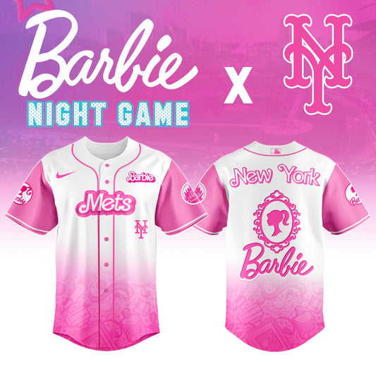 .    New    York Mets MLB x Barbie Night Game Limited Edition Jersey 2025