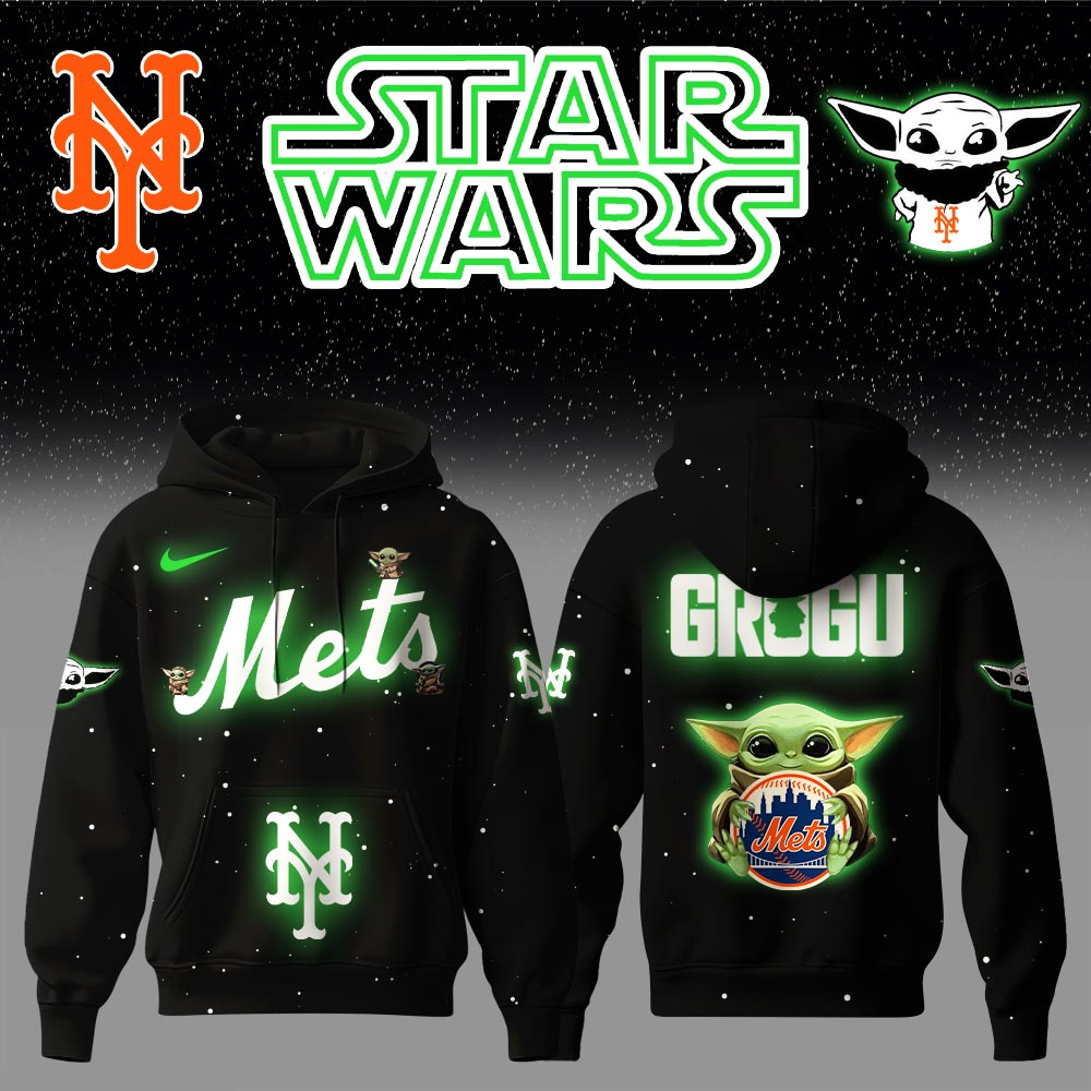 New York Mets x Stars Wars Baby Yoda Game Night Hoodie Editions Limited