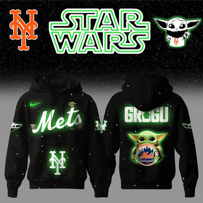 New York Mets x Stars Wars Baby Yoda Game Night Hoodie Editions Limited