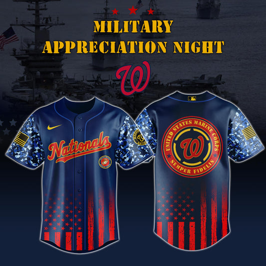 _Washington Nationals MLB x Marine Corps Military Appreciation Night Jersey Editions Limited 2025 V3