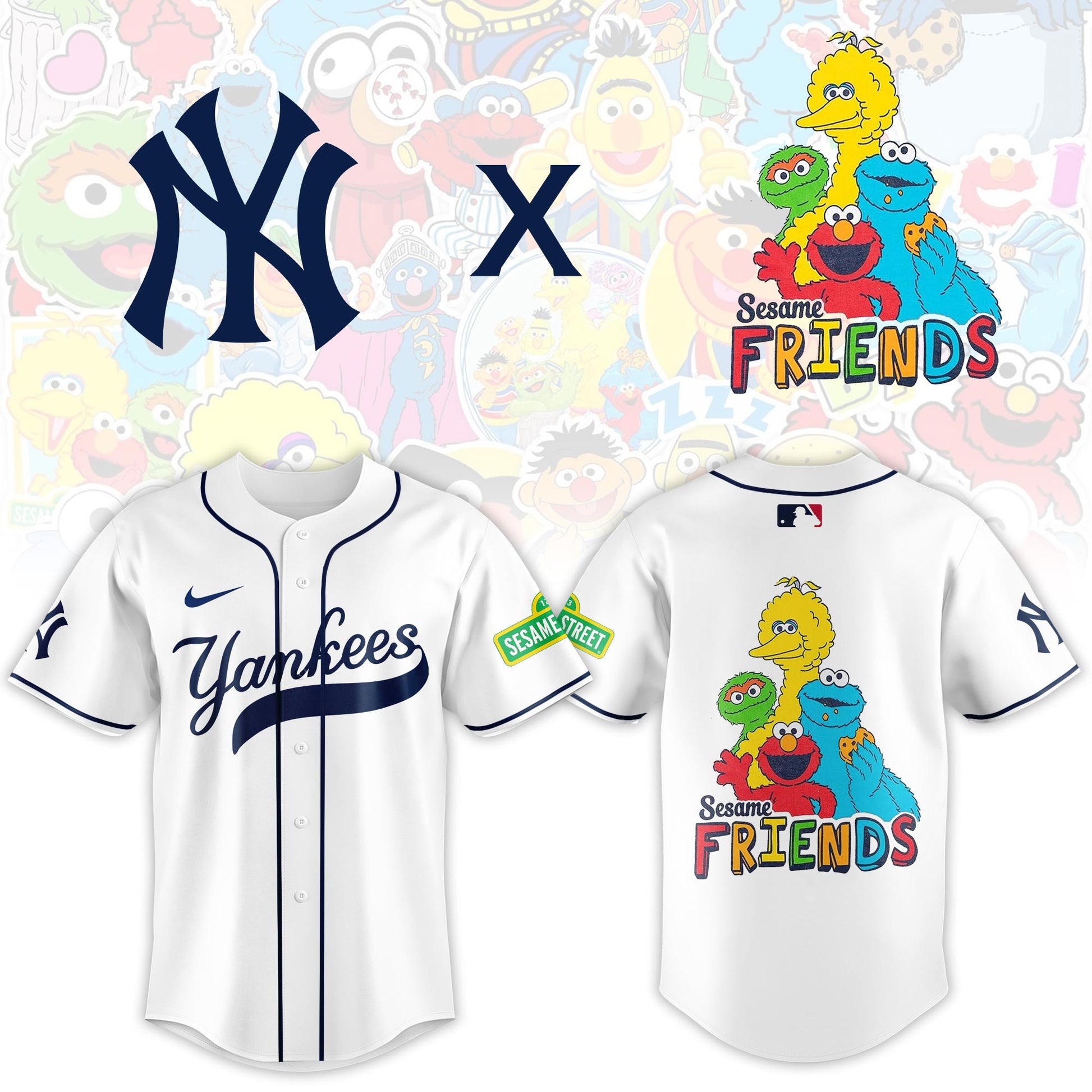 New York Yankees 2025 Sesame Street Night Limited Jersey