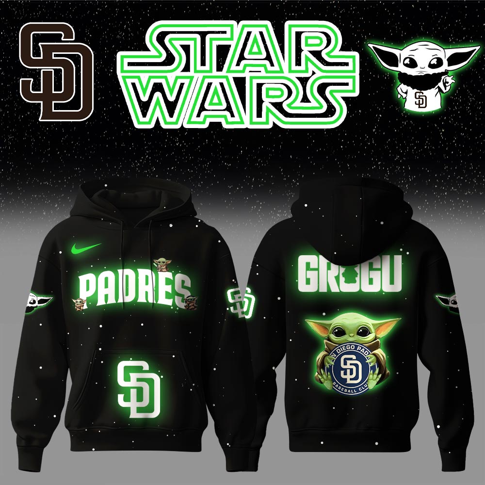 San Diego Padres x Stars Wars Baby Yoda Game Night Hoodie Editions Limited
