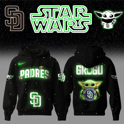 San Diego Padres x Stars Wars Baby Yoda Game Night Hoodie Editions Limited