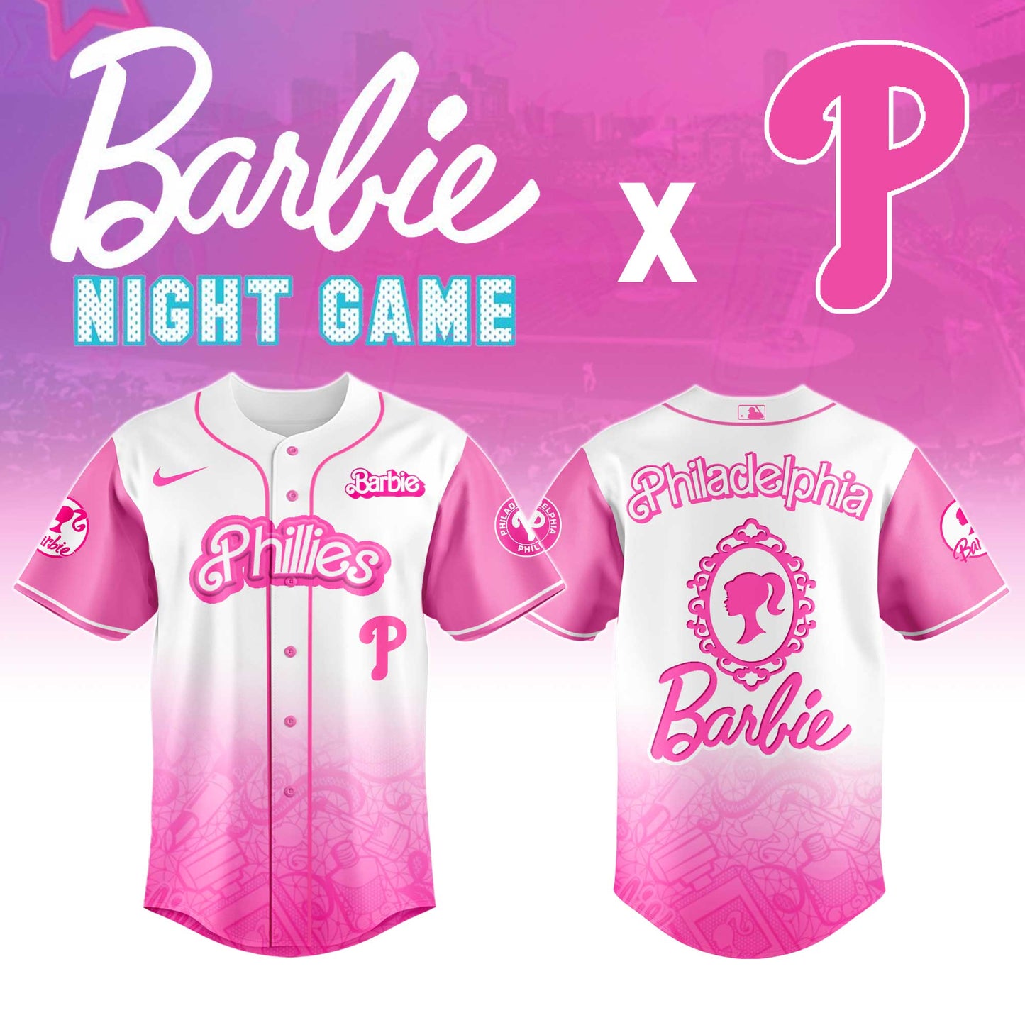 .    Philadelphia    Phillies MLB x Barbie Night Game Limited Edition Jersey 2025