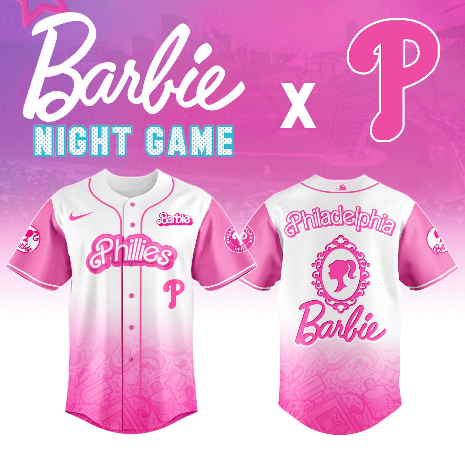 .    Philadelphia    Phillies MLB x Barbie Night Game Limited Edition Jersey 2025