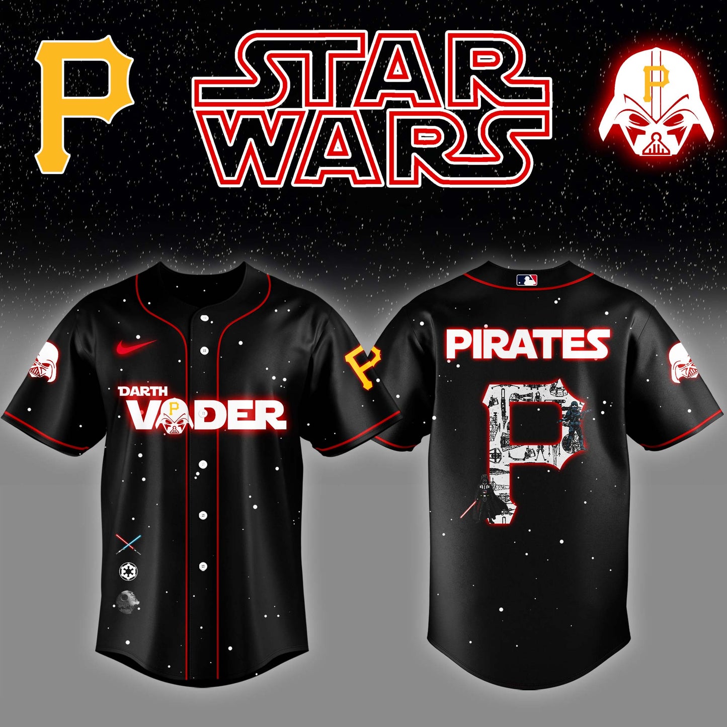 Pittsburgh Pirates x Stars Wars Darth Vader Night Baseball Jersey Editions Limited v2