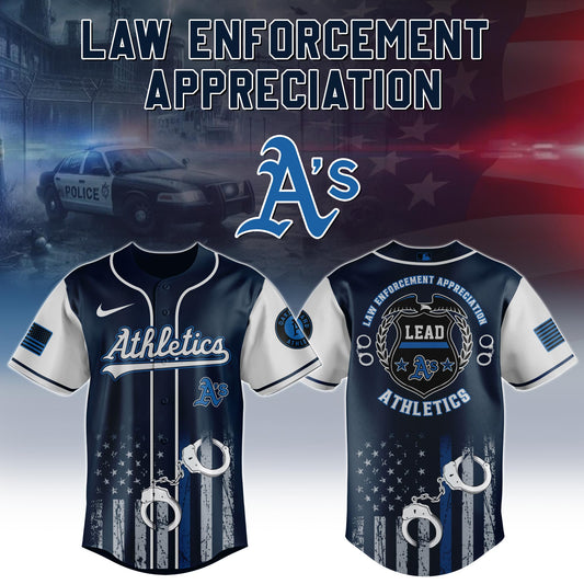 . Oakland Athletics MLB x Law Enforcement Appreciation Day Jersey Limited