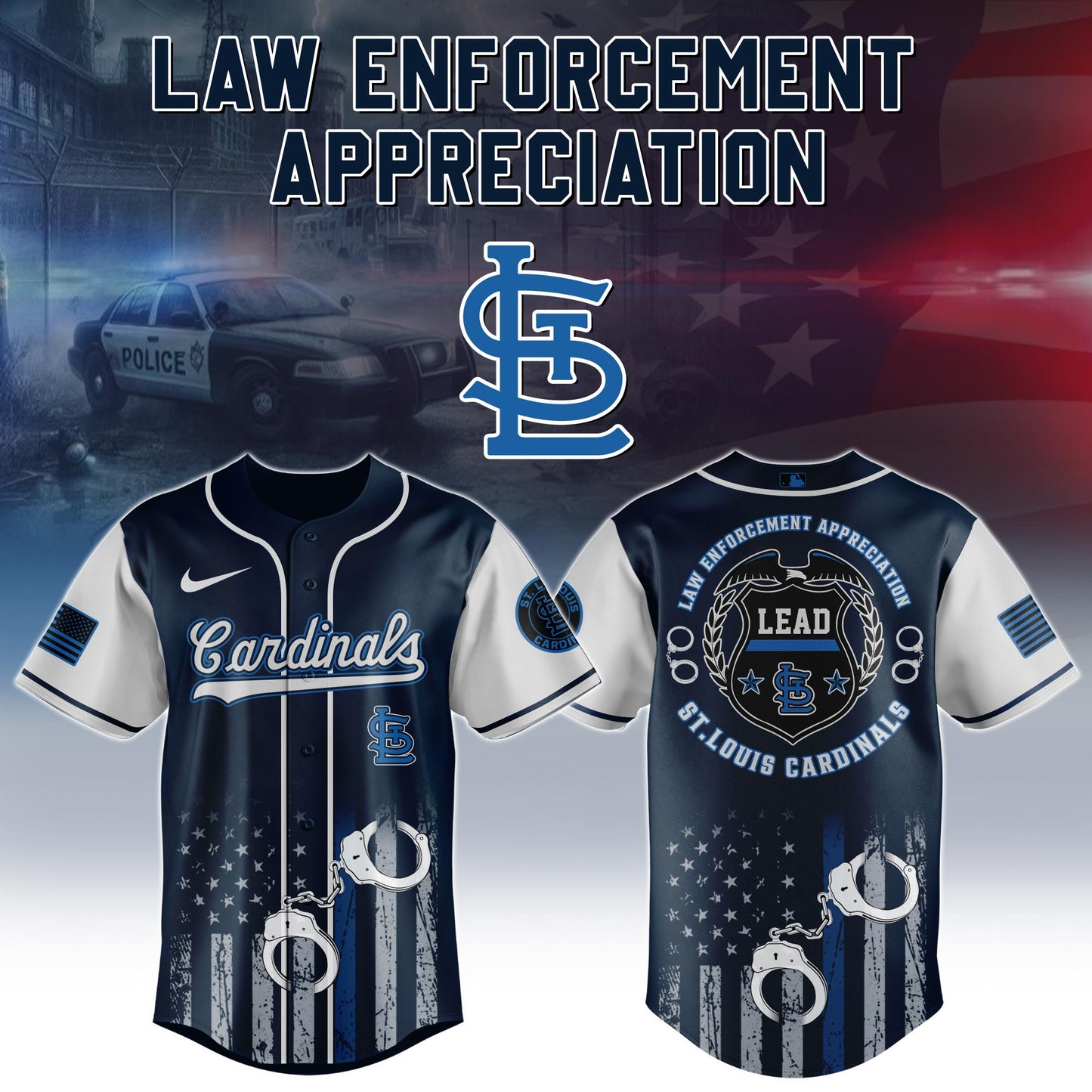 . St.Louis Cardinals MLB x Law Enforcement Appreciation Day Jersey Limited