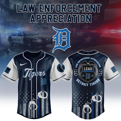 .  Detroit Tigers MLB x Law Enforcement Appreciation Day Jersey Limited