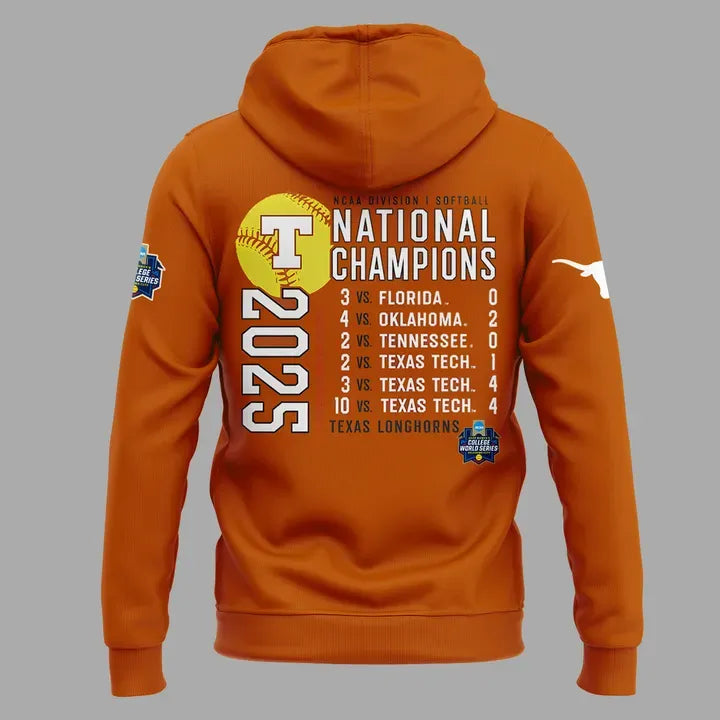Special 2025 Softball National Champions Texas Softball Hoodie 4