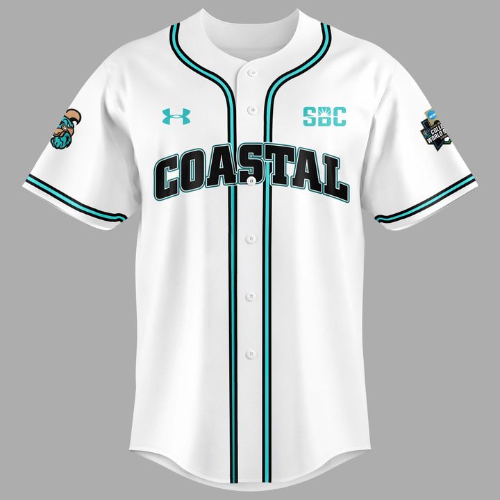 CCU Coastal Chanticleers White Baseball Jersey - Limited Edition