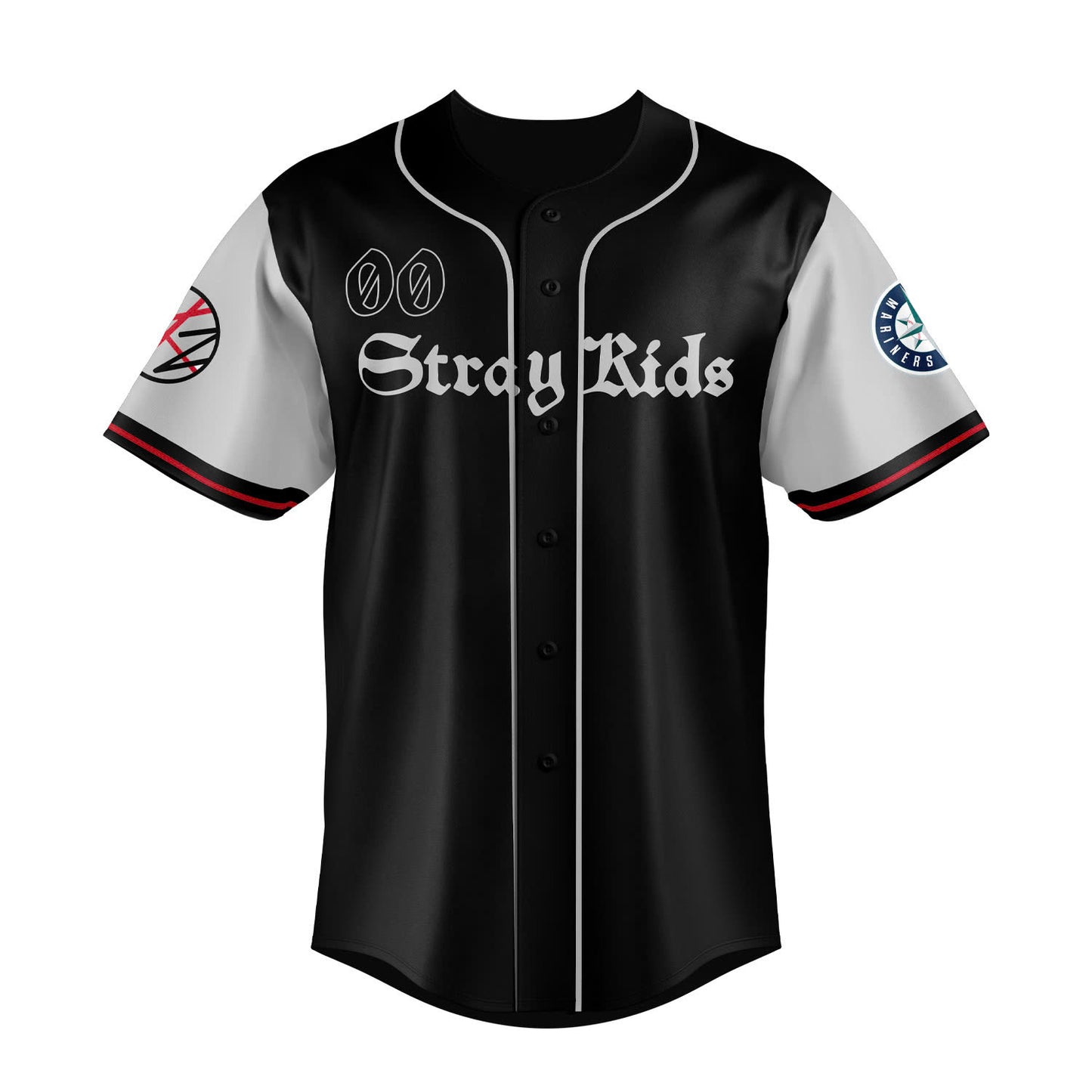 Seattle Mariners x Stray Kids 2025 Tour Hoodie Jersey