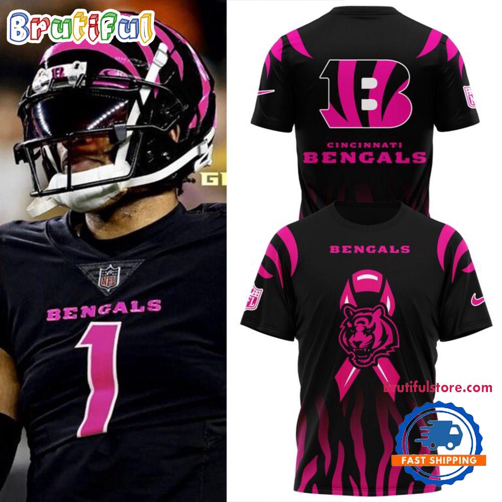 Cincinnati Bengals Breast Cancer 2025 New Design T Shirt