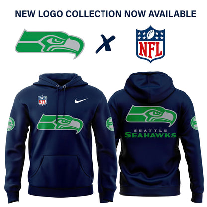 Seattle Seahawks Men's New Logo Hoodie (Navy)