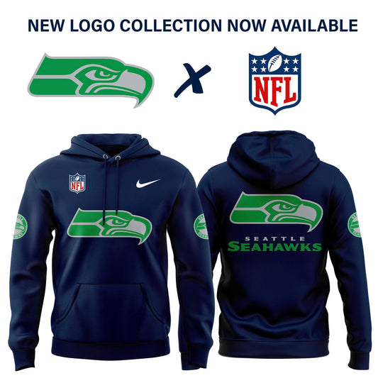 Seattle Seahawks Men's New Logo Hoodie (Navy)