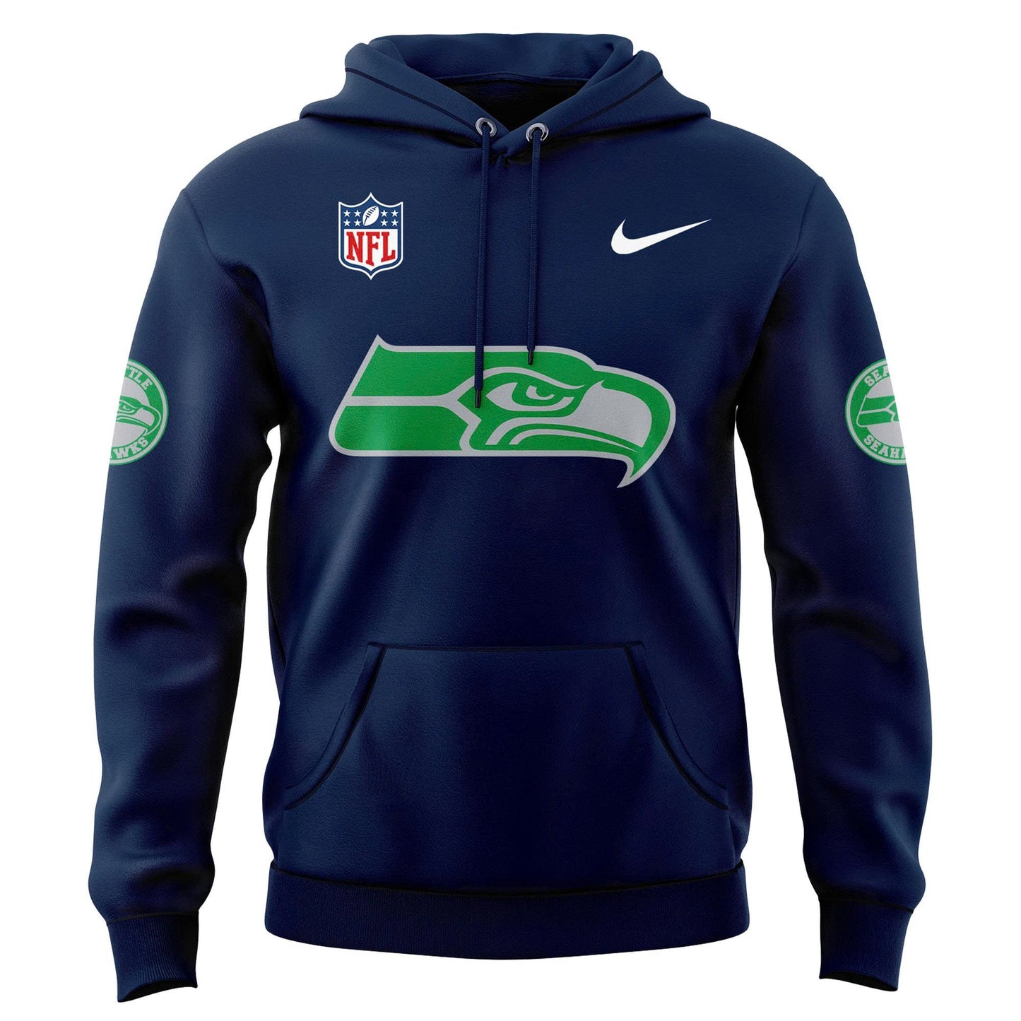 Seattle Seahawks Men's New Logo Hoodie (Navy)