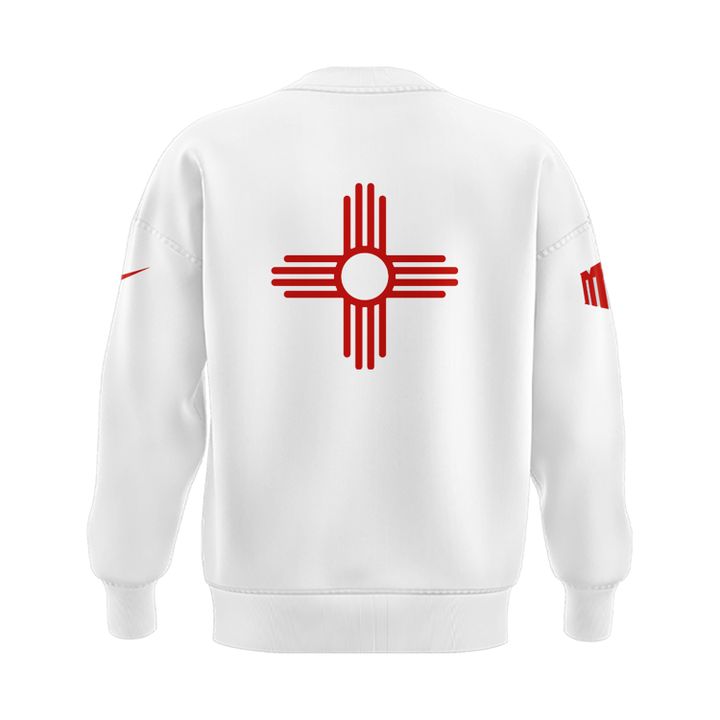 Special Edition New Mexico Lobos Wordmark Logo Uniform Sweat - White