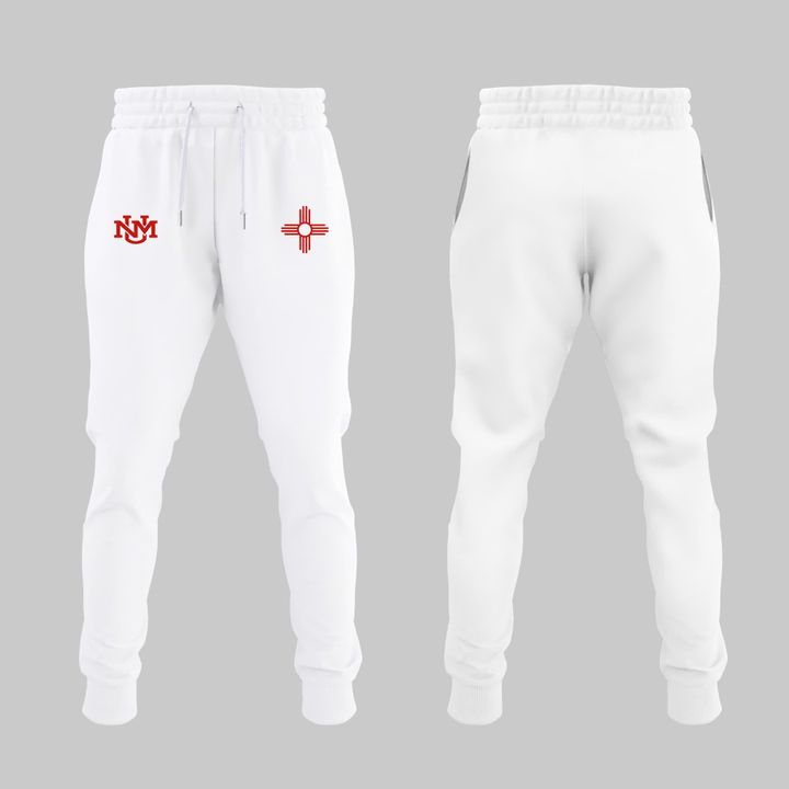 Special Edition New Mexico Lobos Wordmark Logo Uniform Sweat - White