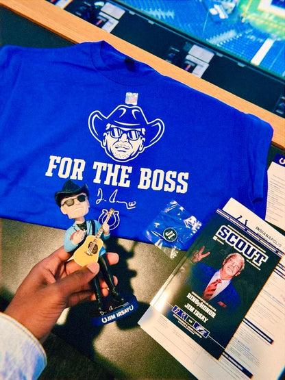 Colts Jim Irsay For The Boss T-Shirt (Blue)
