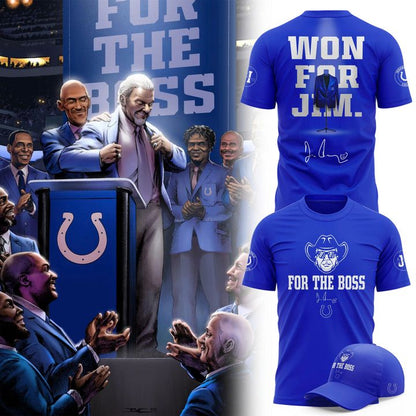 Colts Jim Irsay For The Boss T-Shirt V2 (Blue)