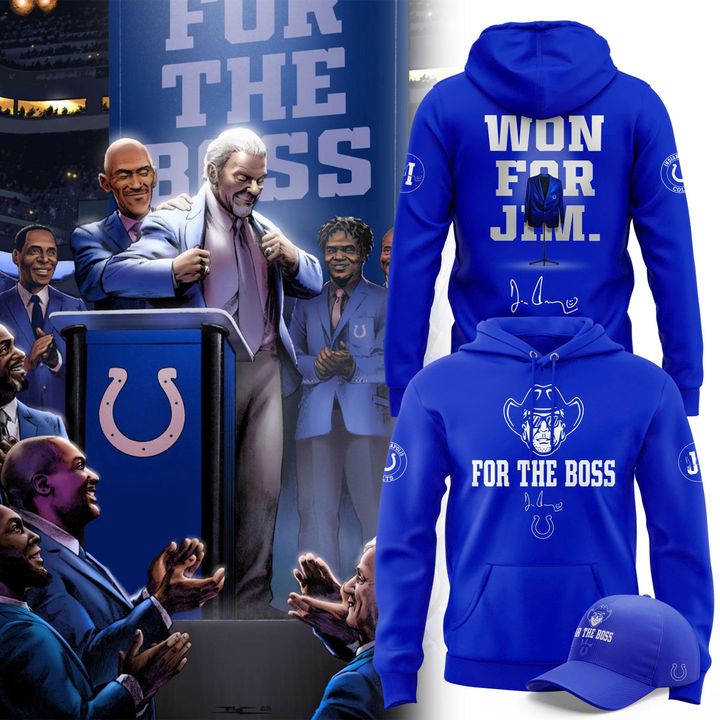 Colts Jim Irsay For The Boss Hoodie V2 (Blue)